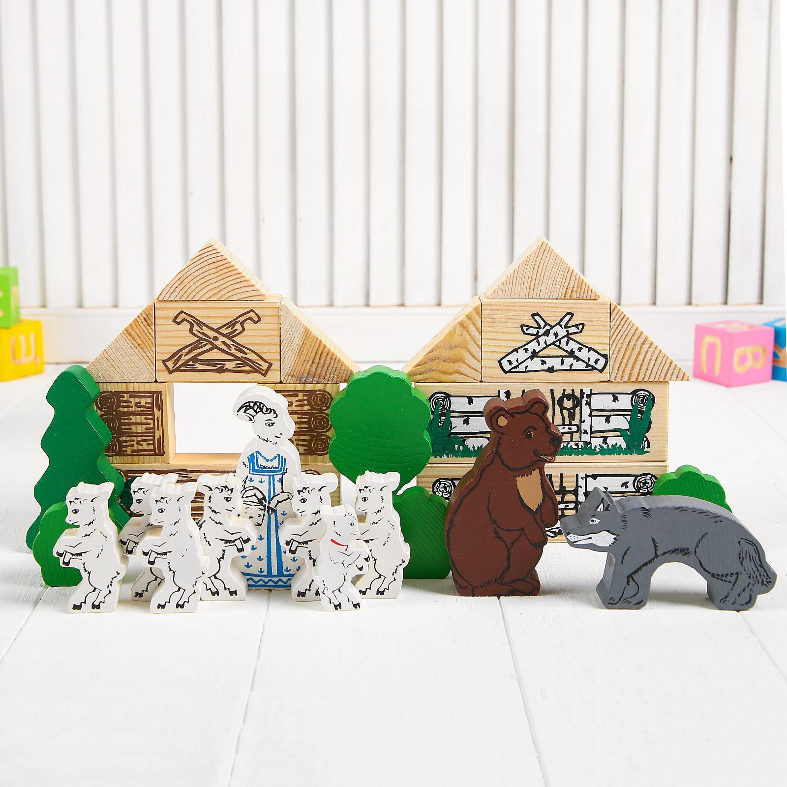 Constructor The tale of the wolf and the seven little goats 28 pieces