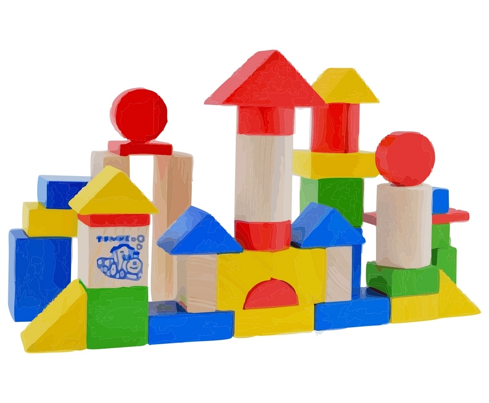 Constructor wooden 43 pieces