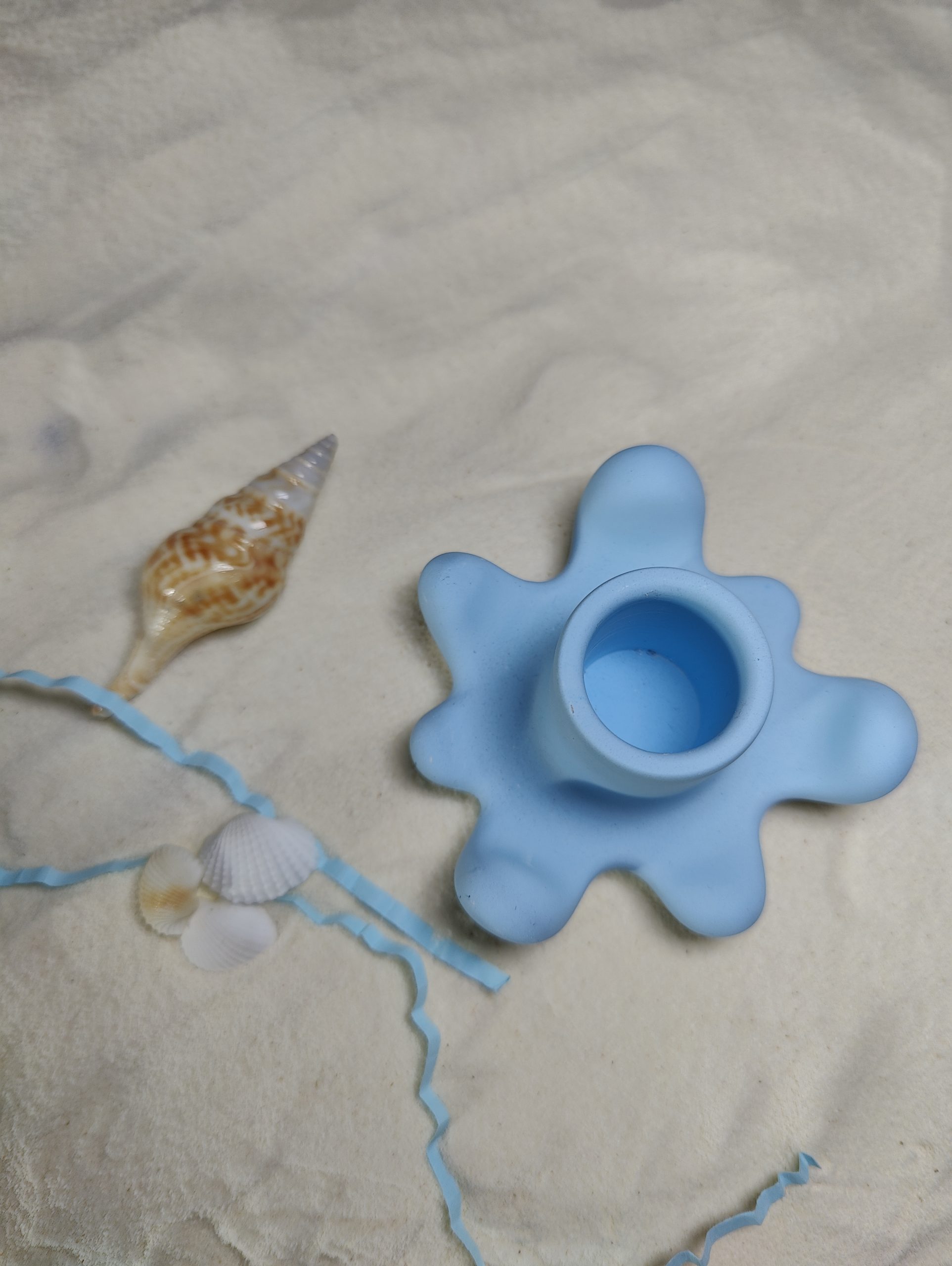 Mini candle holder blue
