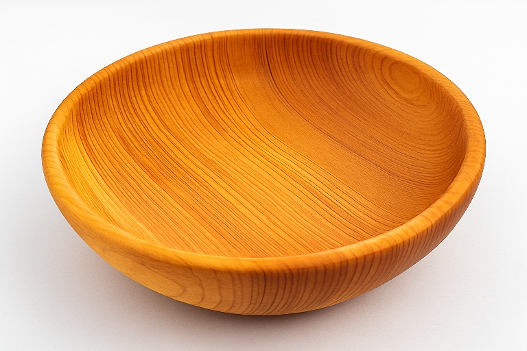 Handcrafted Wooden Bowl - Rustic Kitchen Decor from Natural Siberian Fir. Ø18–19 cm
