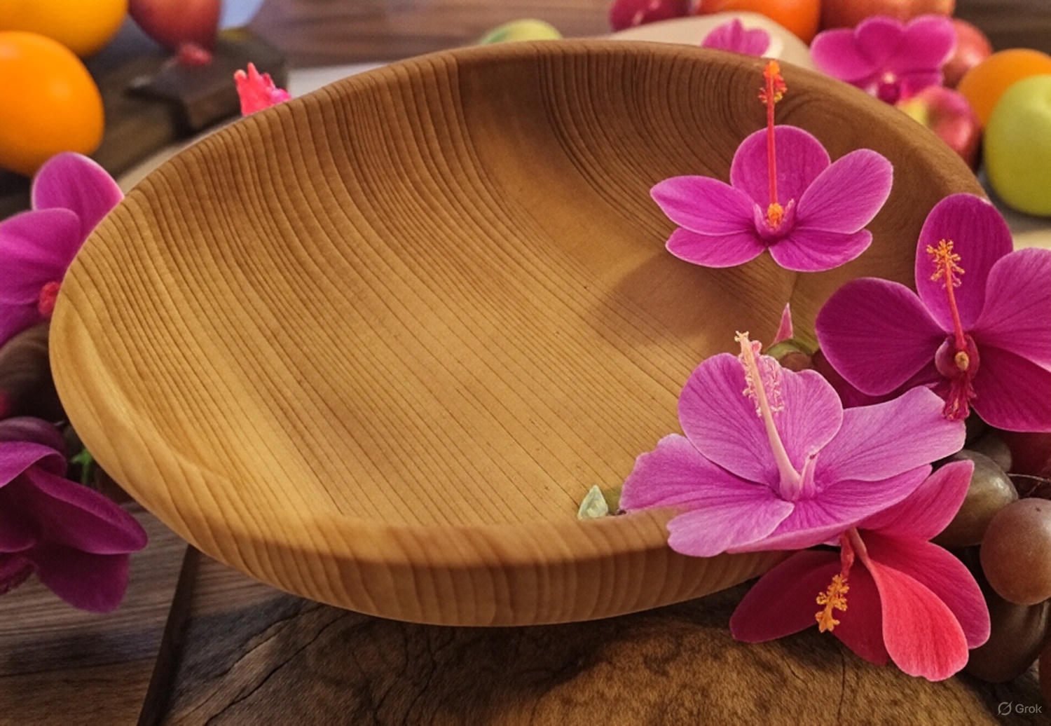 Handcrafted Wooden Bowl - Rustic Kitchen Decor from Natural Siberian Fir. Ø18–19 cm