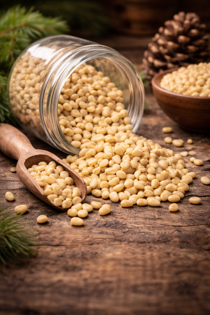 Premium Siberian pine nuts vacuum packed