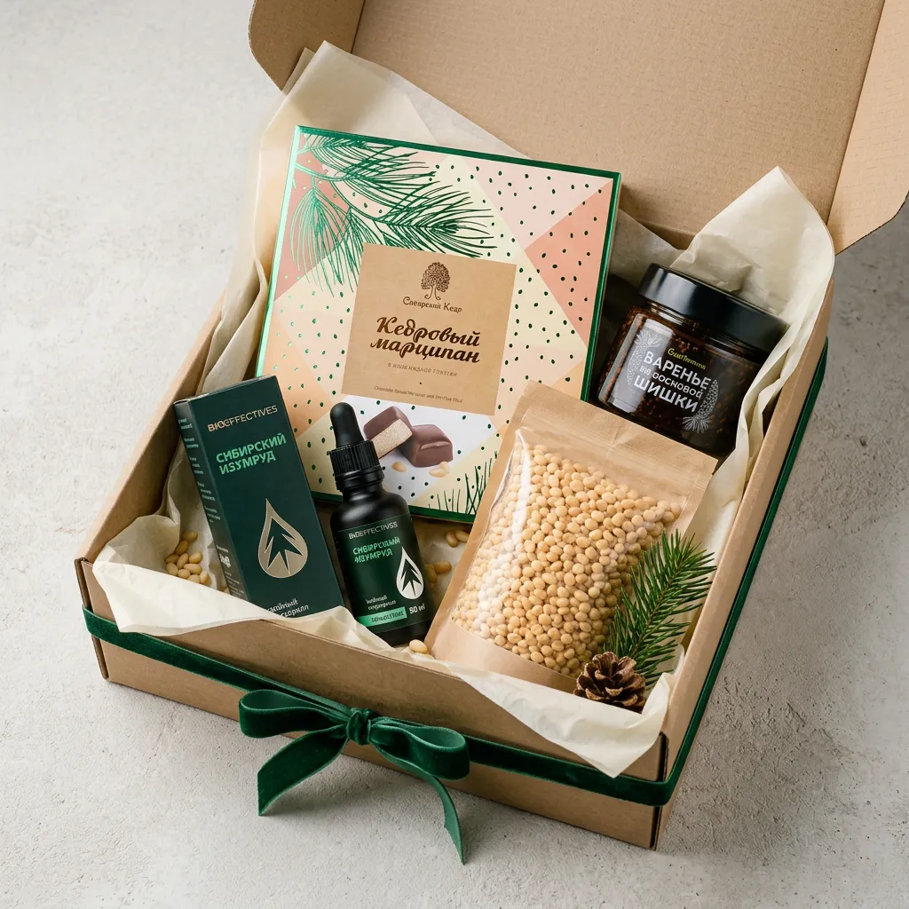 Premium gift basket with Siberian products