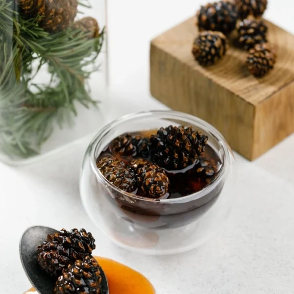 Siberian pine cone jam and pantry preserves